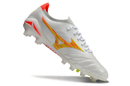 CHUTEIRA MIZUNO MORELIA NEO IV JAPAN CAMPO - BRANCA E LARANJA