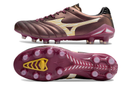 CHUTEIRA MIZUNO MORELIA NEO IV JAPAN CAMPO - MARROM E ROXO