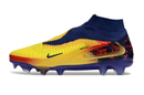 CHUTEIRA NIKE PHANTOM 6 HIGH ELITE CAMPO "HAALAND" - AMARELA E AZUL