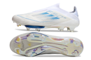 CHUTEIRA ADIDAS F50 LACELESS LIGHTSTRIKE PRO ELITE CAMPO - BRANCA E AZUL