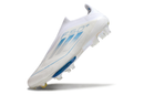 CHUTEIRA ADIDAS F50 LACELESS LIGHTSTRIKE PRO ELITE CAMPO - BRANCA E AZUL