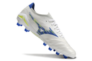 CHUTEIRA MIZUNO MORELIA NEO IV JAPAN CAMPO - BRANCA E AZUL
