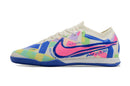 CHUTEIRA NIKE AIR ZOOM MERCURIAL VAPOR 15 ELITE FUTSAL - BRANCA, AZUL E ROSA