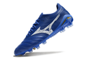 CHUTEIRA MIZUNO MORELIA NEO IV JAPAN CAMPO "MUGEN" - AZUL E BRANCA