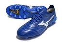 CHUTEIRA MIZUNO MORELIA NEO IV JAPAN CAMPO "MUGEN" - AZUL E BRANCA