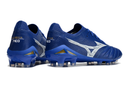 CHUTEIRA MIZUNO MORELIA NEO IV JAPAN CAMPO "MUGEN" - AZUL E BRANCA