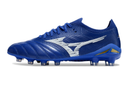 CHUTEIRA MIZUNO MORELIA NEO IV JAPAN CAMPO "MUGEN" - AZUL E BRANCA