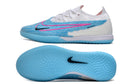 CHUTEIRA NIKE PHANTOM GX ELITE FUTSAL "BLAST" - AZUL E BRANCA