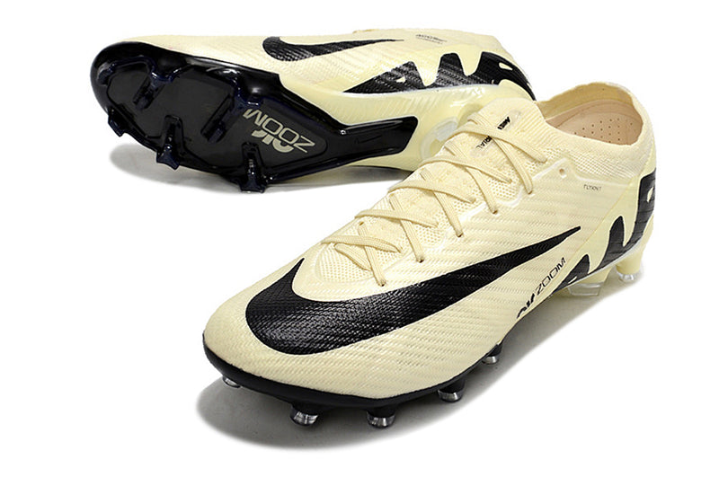CHUTEIRA NIKE AIR ZOOM MERCURIAL VAPOR 15 ELITE CAMPO (AG) "MAD READY" - BEGE E PRETA