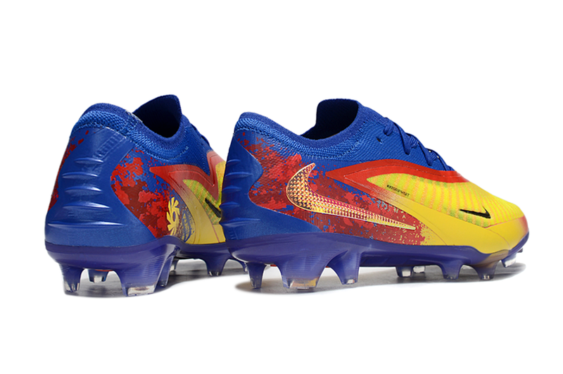 CHUTEIRA NIKE PHANTOM 6 ELITE CAMPO "HAALAND" - AMARELA E AZUL