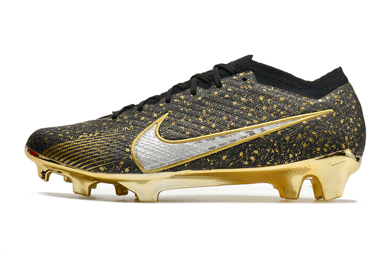 CHUTEIRA NIKE AIR ZOOM MERCURIAL VAPOR 15 ELITE CAMPO - PRETA E DOURADO