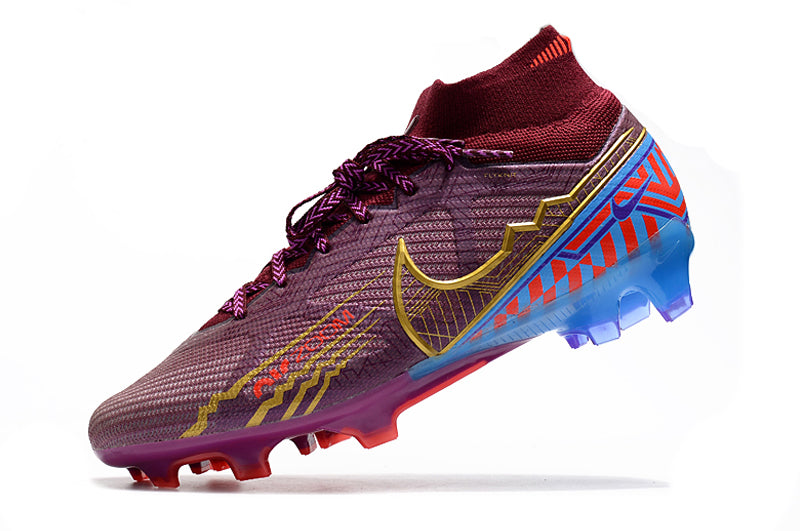 CHUTEIRA NIKE AIR ZOOM MERCURIAL SUPERFLY 9 ELITE CAMPO "MBAPPÉ" - VINHO