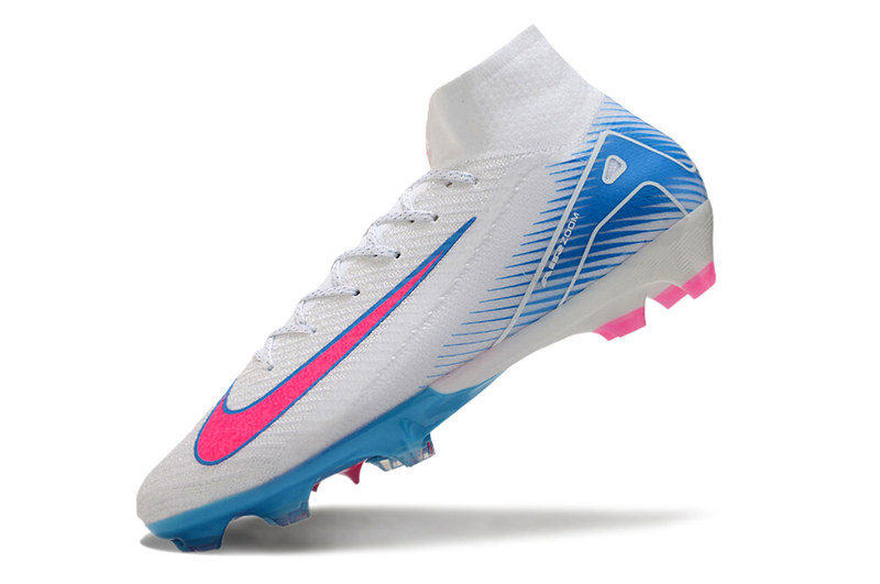 CHUTEIRA NIKE AIR ZOOM MERCURIAL SUPERFLY 10 ELITE CAMPO - BRANCA E ROSA