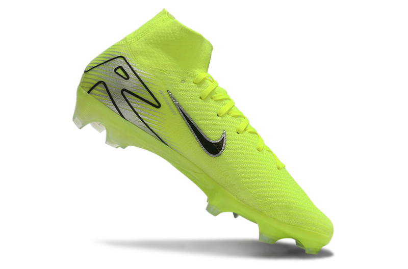 CHUTEIRA NIKE AIR ZOOM MERCURIAL SUPERFLY 10 ELITE CAMPO "MAD VOLTAGE" - VERDE FLUORESCENTE