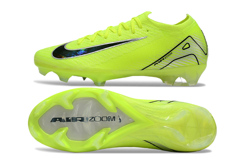 CHUTEIRA NIKE AIR ZOOM MERCURIAL VAPOR 16 ELITE CAMPO "MAD VOLTAGE" - VERDE FLUORESCENTE E PRETA