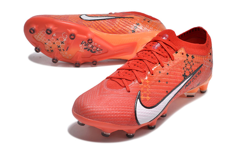 CHUTEIRA NIKE AIR ZOOM MERCURIAL VAPOR 15 ELITE CAMPO (AG) "DREAM SPEED" - VERMELHA E BRANCA
