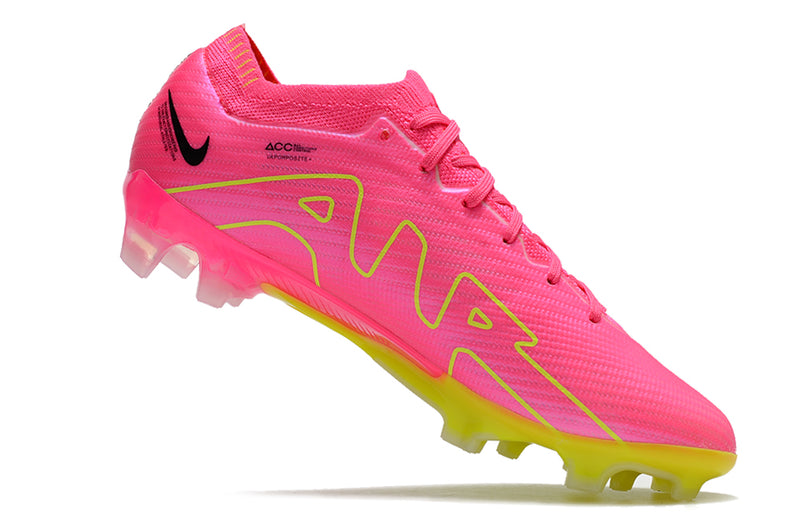 CHUTEIRA NIKE AIR ZOOM MERCURIAL VAPOR 15 ELITE CAMPO "LUMINOUS" - ROSA E AMARELO