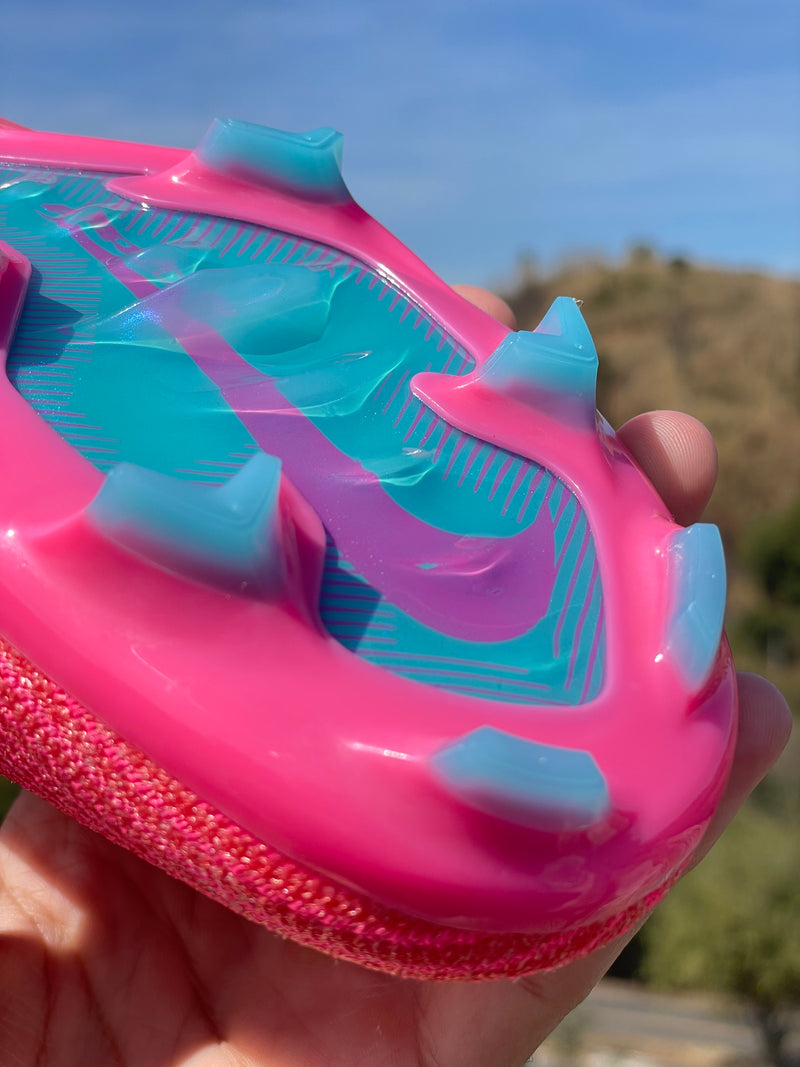 [PRONTA ENTREGA] CHUTEIRA NIKE AIR ZOOM MERCURIAL VAPOR 16 ELITE CAMPO "MAD ENERGY" - ROSA E AZUL