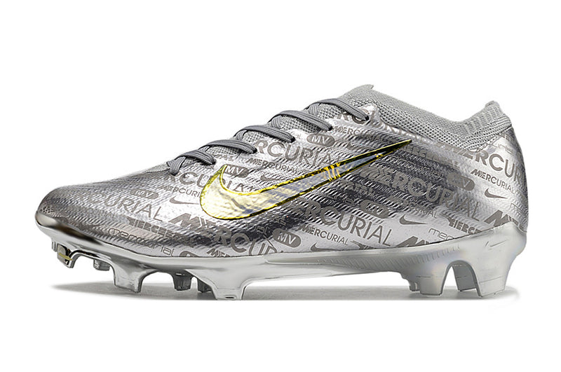 CHUTEIRA NIKE AIR ZOOM MERCURIAL VAPOR 15 ELITE CAMPO "25 ANOS" - PRATA