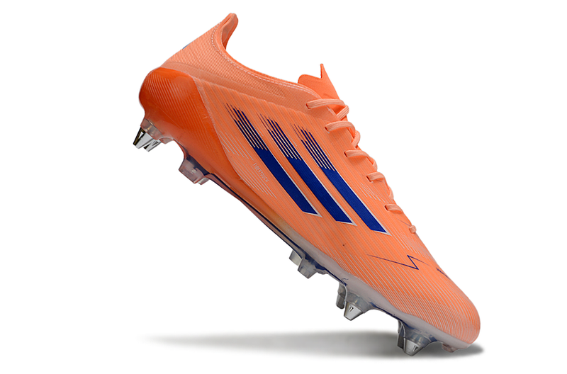 ADIDAS F50 ELITE TRAVA MISTA "CORAL BLAZE" - LARANJA E AZUL