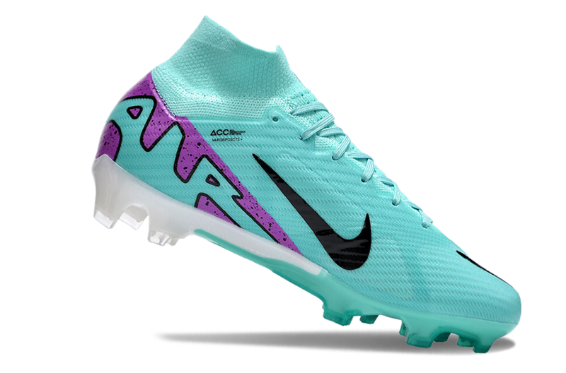 CHUTEIRA NIKE AIR ZOOM MERCURIAL SUPERFLY 9 ELITE CAMPO "PEAK READY" - CIANO E ROXA