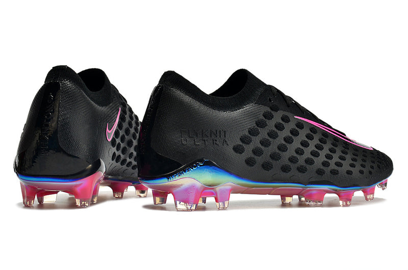 CHUTEIRA NIKE PHANTOM ULTRA VENOM ELITE CAMPO - PRETA E ROSA