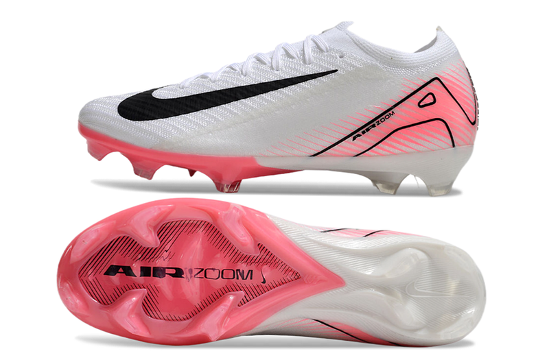 CHUTEIRA NIKE AIR ZOOM MERCURIAL VAPOR 16 ELITE CAMPO - BRANCA E ROSA