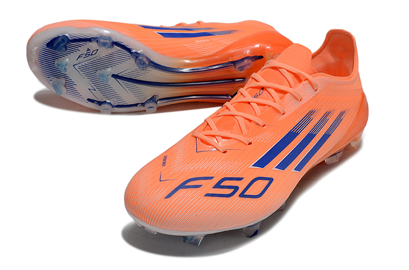 CHUTEIRA ADIDAS F50 ELITE CAMPO "CORAL BLAZE" - LARANJA E AZUL