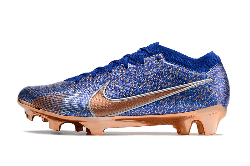 CHUTEIRA NIKE AIR ZOOM MERCURIAL VAPOR 15 ELITE CAMPO - AZUL E COBRE