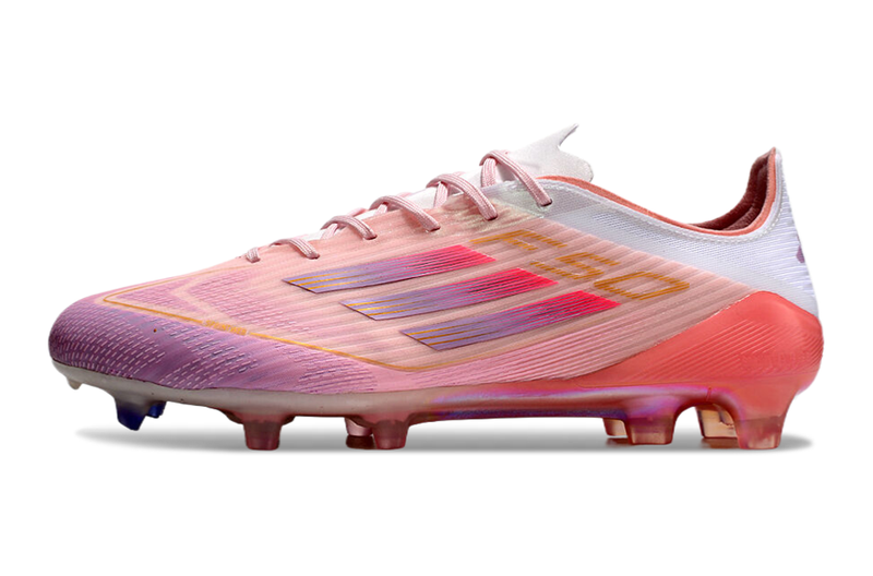 CHUTEIRA ADIDAS F50 ELITE CAMPO "LAMINE YAMAL 304" - ROSA E BRANCA