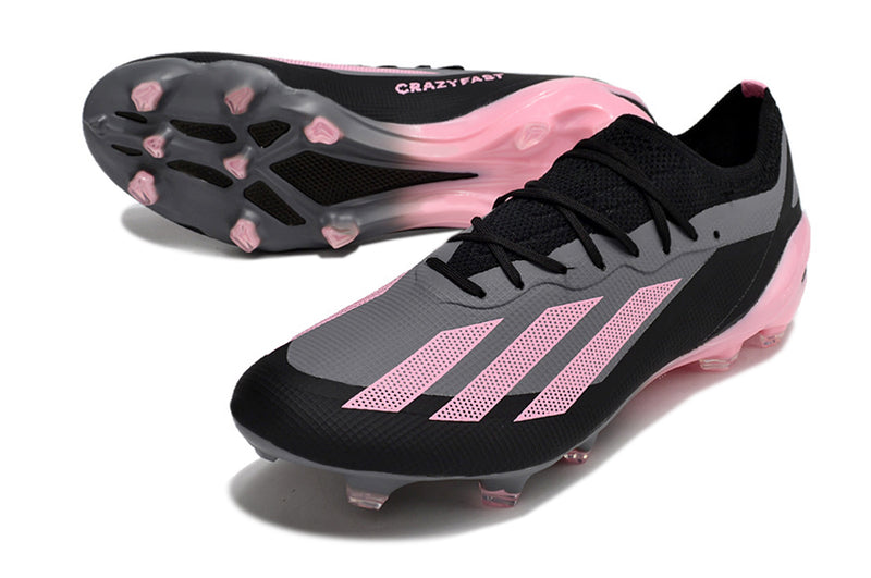 CHUTEIRA ADIDAS X CRAZYFAST.1 CAMPO - PRETA E ROSA