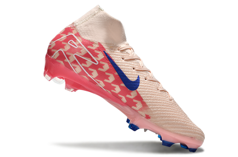 CHUTEIRA NIKE AIR ZOOM MERCURIAL SUPERFLY 10 ELITE CAMPO - ROSA E AZUL