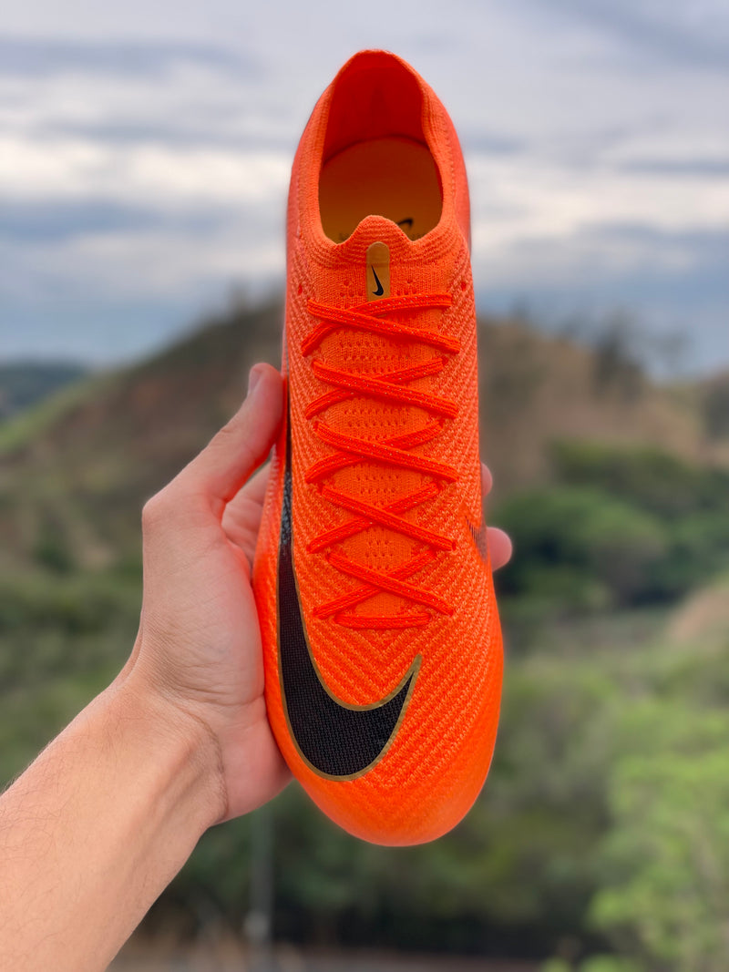 [PRONTA ENTREGA] CHUTEIRA NIKE AIR ZOOM MERCURIAL VAPOR 16 ELITE CAMPO - LARANJA E PRETA