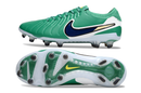 CHUTEIRA NIKE TIEMPO LEGEND 10 ELITE CAMPO "FEAR NOTHING" - VERDE E AZUL