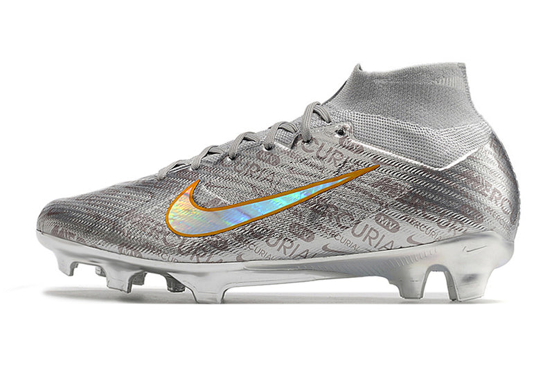 CHUTEIRA NIKE AIR ZOOM MERCURIAL SUPERFLY 9 ELITE CAMPO "XXV" - PRATA