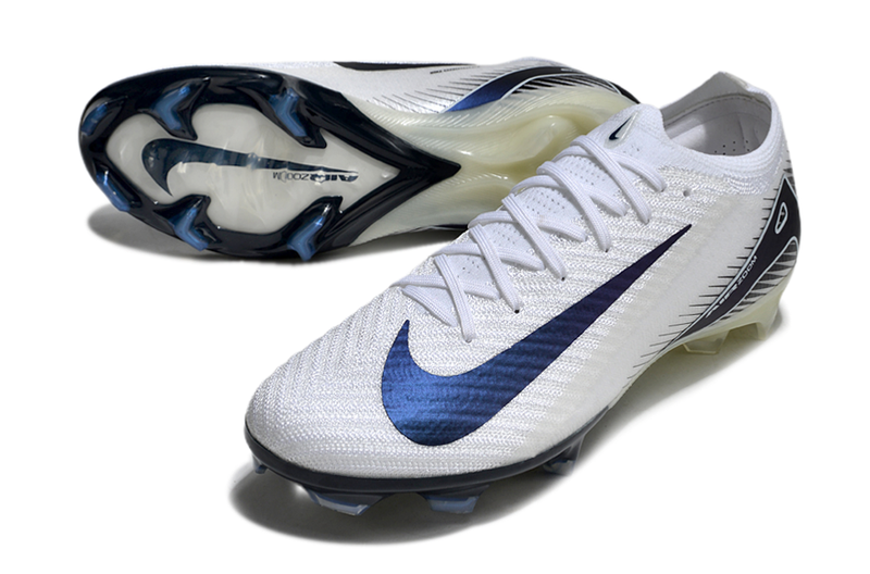 CHUTEIRA NIKE AIR ZOOM MERCURIAL VAPOR 16 ELITE CAMPO - BRANCA E AZUL ESCURO
