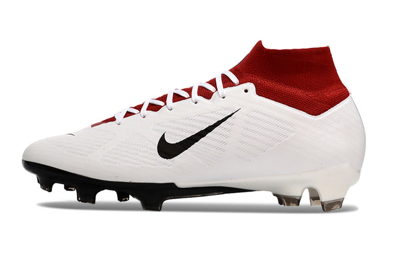 CHUTEIRA NIKE AIR ZOOM MERCURIAL SUPERFLY 9 ELITE CAMPO "T90 REMAKE" - BRANCA E VERMELHA