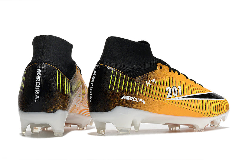 CHUTEIRA NIKE AIR ZOOM MERCURIAL SUPERFLY 9 ELITE CAMPO "MBAPPE" - AMARELA E PRETA