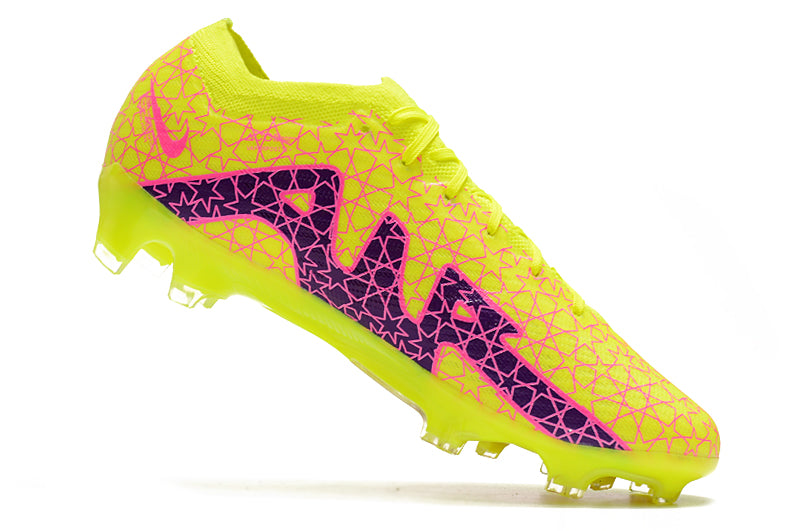 CHUTEIRA NIKE AIR ZOOM MERCURIAL VAPOR 15 ELITE CAMPO - AMARELA E ROSA