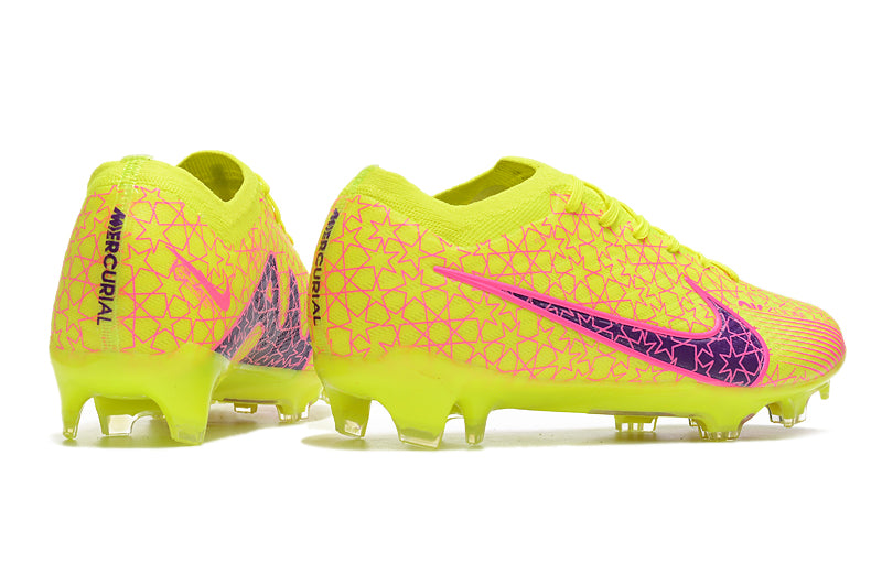 CHUTEIRA NIKE AIR ZOOM MERCURIAL VAPOR 15 ELITE CAMPO - AMARELA E ROSA