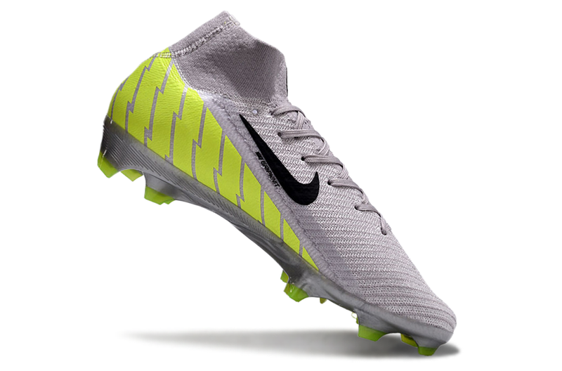 CHUTEIRA NIKE AIR ZOOM MERCURIAL SUPERFLY 10 ELITE CAMPO - CINZA E VERDE