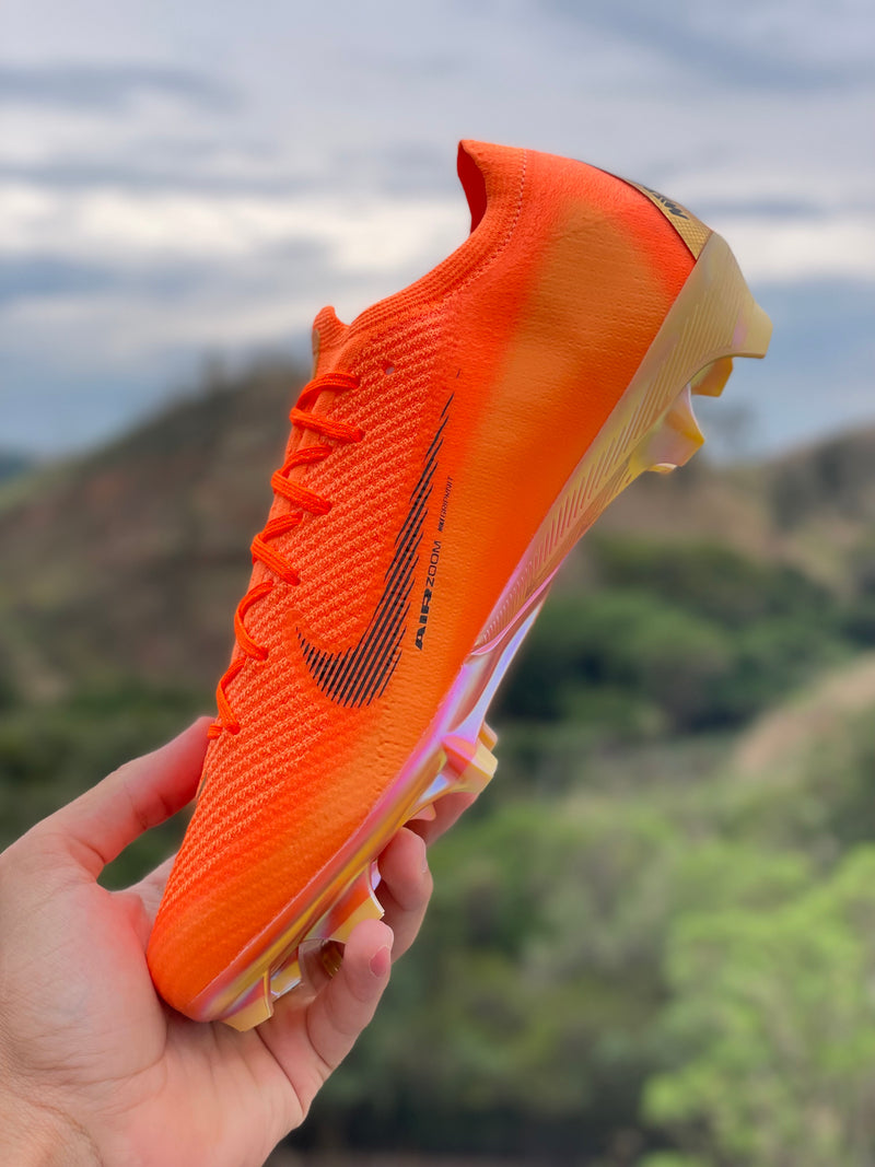 [PRONTA ENTREGA] CHUTEIRA NIKE AIR ZOOM MERCURIAL VAPOR 16 ELITE CAMPO - LARANJA E PRETA