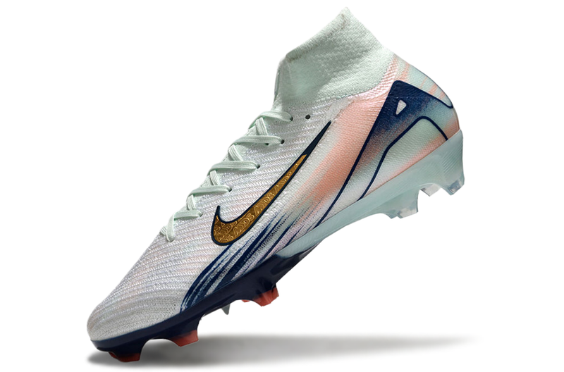 CHUTEIRA NIKE AIR ZOOM MERCURIAL SUPERFLY 10 ELITE CAMPO "DREAM SPEED 9" - VERDE E DOURADA