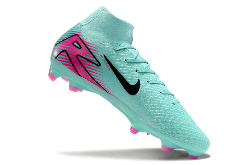 CHUTEIRA NIKE AIR ZOOM MERCURIAL SUPERFLY 10 ELITE CAMPO - CIANO E ROSA