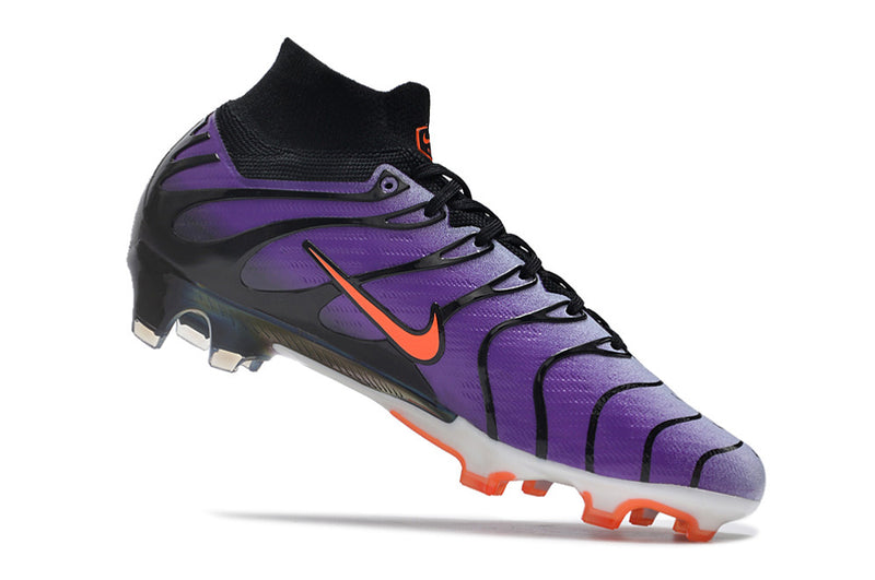 CHUTEIRA NIKE AIR ZOOM MERCURIAL SUPERFLY 9 ELITE CAMPO " AIR MAX TN" - ROXA E PRETA