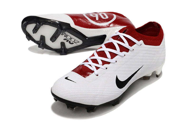 CHUTEIRA NIKE AIR ZOOM MERCURIAL VAPOR 15 ELITE CAMPO "T90" - BRANCA E VINHO
