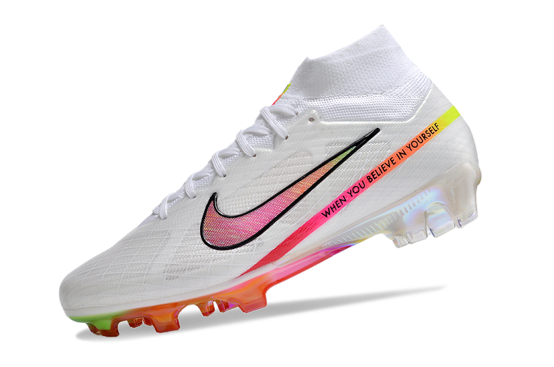 CHUTEIRA NIKE AIR ZOOM MERCURIAL SUPERFLY 9 ELITE CAMPO "RASHFORD" - BRANCA