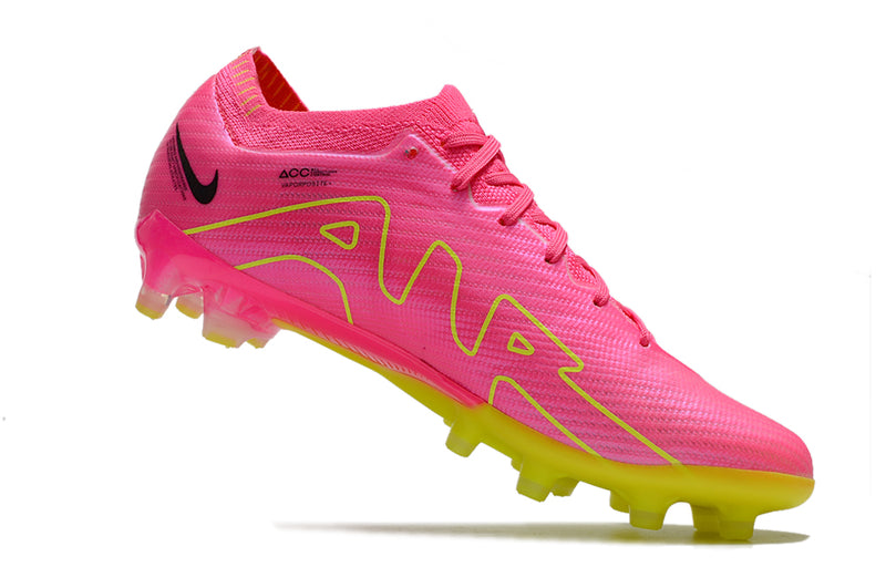 CHUTEIRA NIKE AIR ZOOM MERCURIAL VAPOR 15 ELITE CAMPO (AG) "LUMINOUS" -ROSA E AMARELA