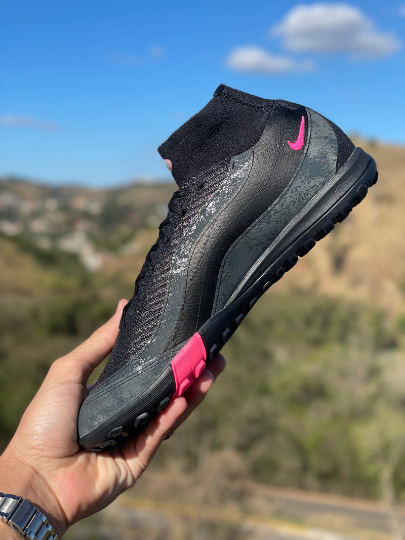 [PRONTA ENTREGA] CHUTEIRA NIKE MERCURIAL AIR ZOOM SUPERFLY 10 ELITE SOCIETY "AIR MAX 95" - PRETA E ROSA