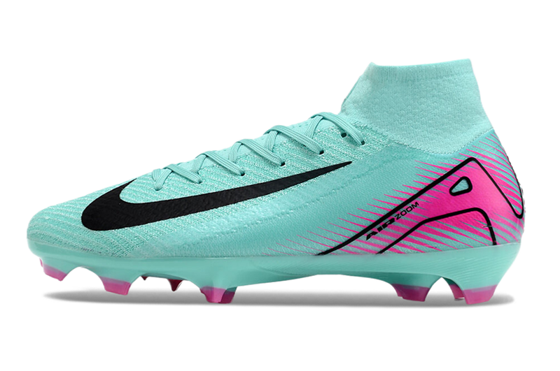 CHUTEIRA NIKE AIR ZOOM MERCURIAL SUPERFLY 10 ELITE CAMPO - CIANO E ROSA